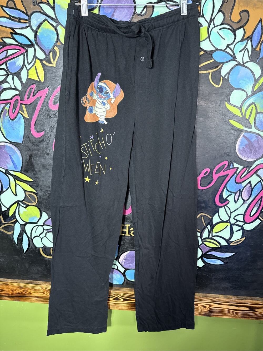 Stitch O’Ween Lounge Pants, Black, Medium